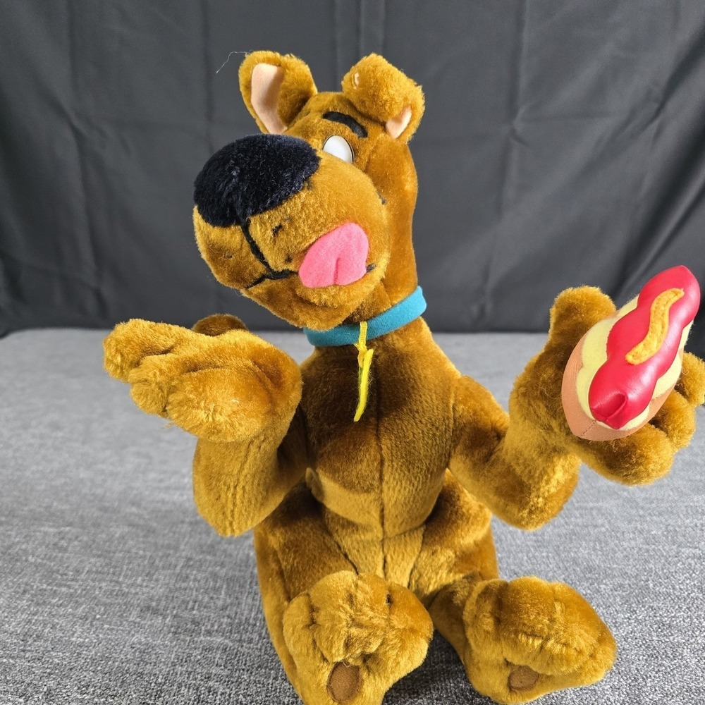 Cartoon Network Scooby Doo with Hotdog Stuffed Plush 14 Inch Brown Dog Toy